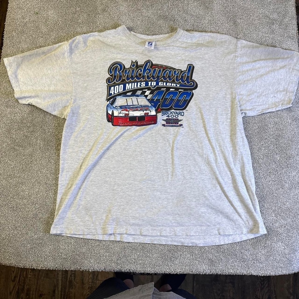 Vintage 1996 Brickyard 400 Miles to Glory Logo 7 T-Shirt 3X USA